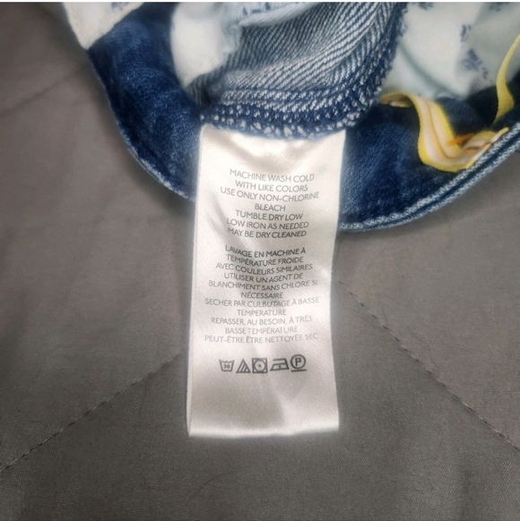 Maeve By Anthropologie Blue Denim Raw Hem Jeans Straight Leg Size 28 High Waist - Picture 6 of 10